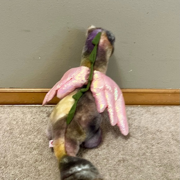 Ty Beanie Buddy “Scorch” the Dragon, 10” Plush - Purple/Pink/Multi (NO Hang Tag) - Picture 3 of 8